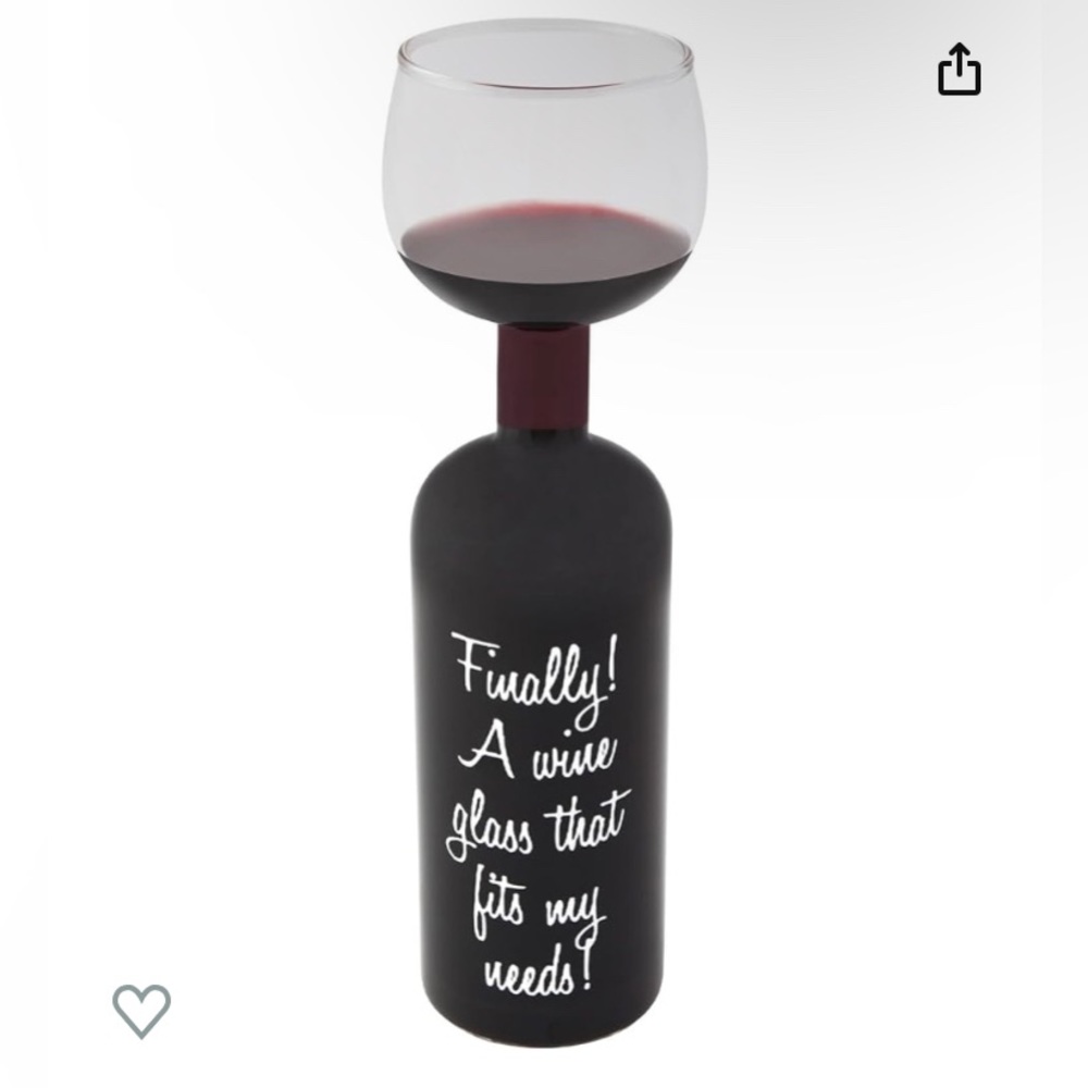 BigMouth Inc Ultimate Wine Bottle glass NWT